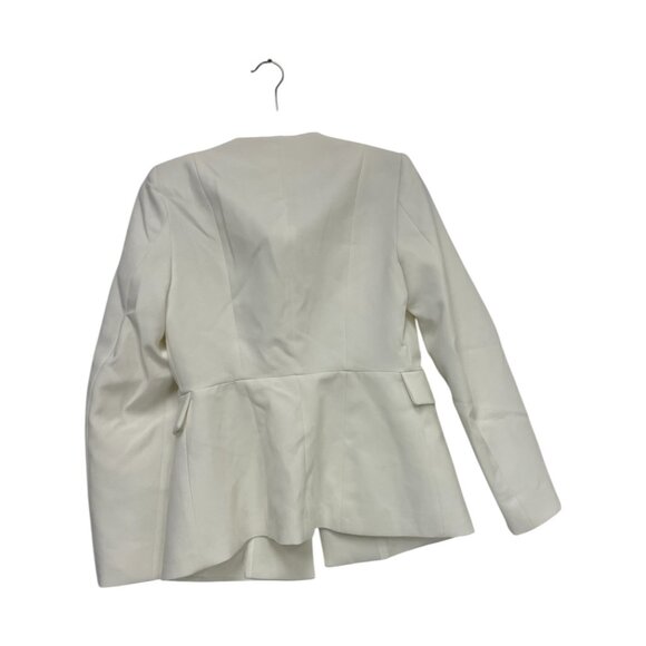 Zara Womens Blazer Suit Jacket M Medium Oyster White Gold Buttons 2399/593 NWT - Picture 4 of 16